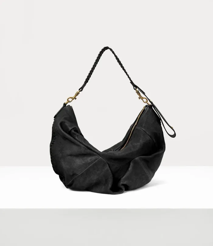 Vivienne Westwood Tote Bags MenWomen Medium Agnes Shoulder Bag Black