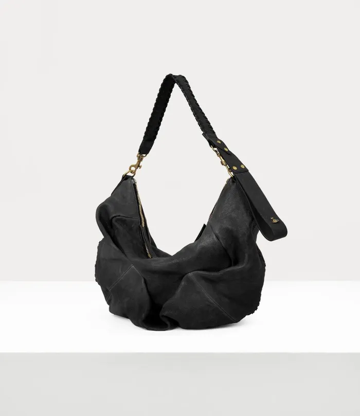Vivienne Westwood Tote Bags MenWomen Medium Agnes Shoulder Bag Black