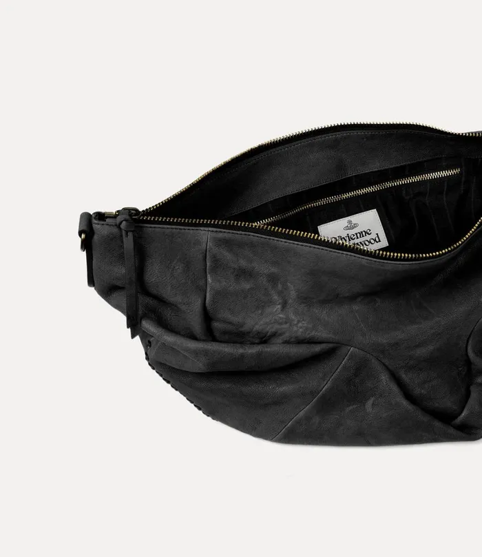 Vivienne Westwood Tote Bags MenWomen Medium Agnes Shoulder Bag Black
