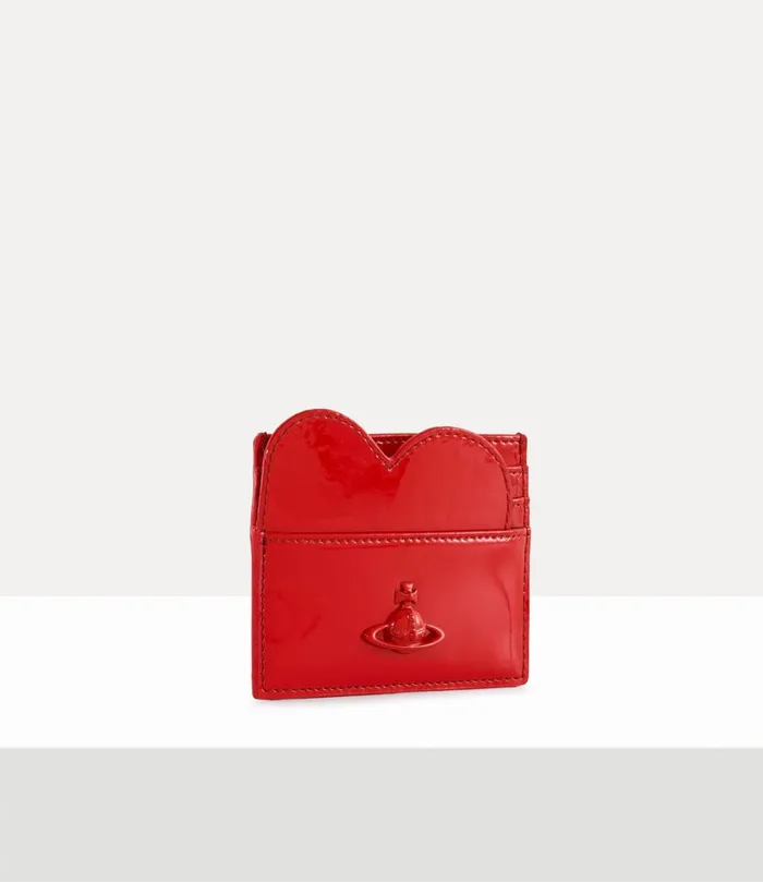 Vivienne Westwood Wallets And Purses Women Heart Card Holder Red Enamel Orb
