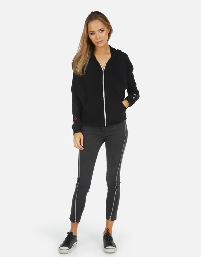 Women039s Destiny LA Hand Elements Black Lauren Moshi Hoodies