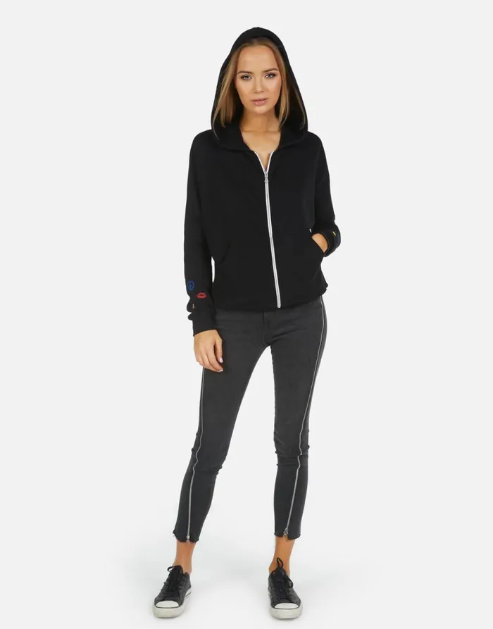 Women039s Destiny LA Hand Elements Black Lauren Moshi Hoodies