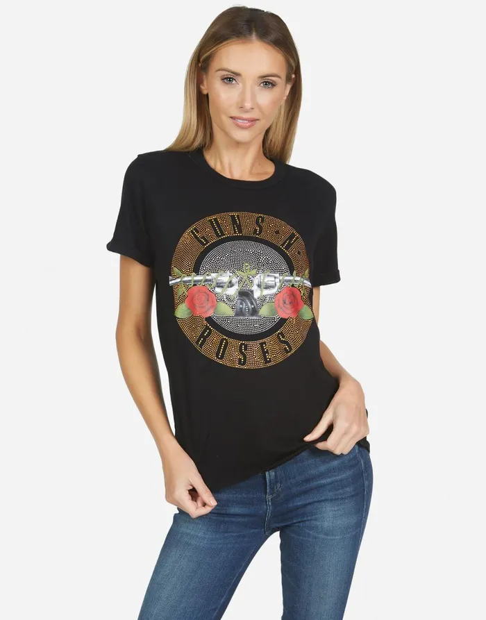 Women039s Edda X Guns N039 Roses Black Lauren Moshi Short Sleeve