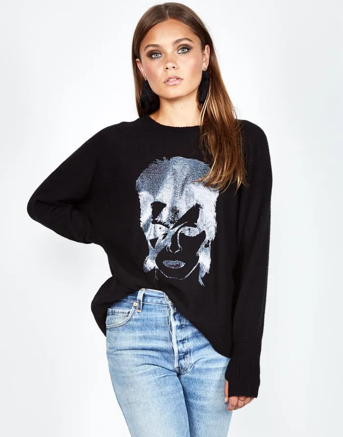 Women039s Ladona Glitter Bowie Black Lauren Moshi Sweaters and Knits