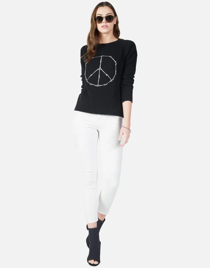 Women039s North Peace Bones Black Lauren Moshi Sweaters and Knits