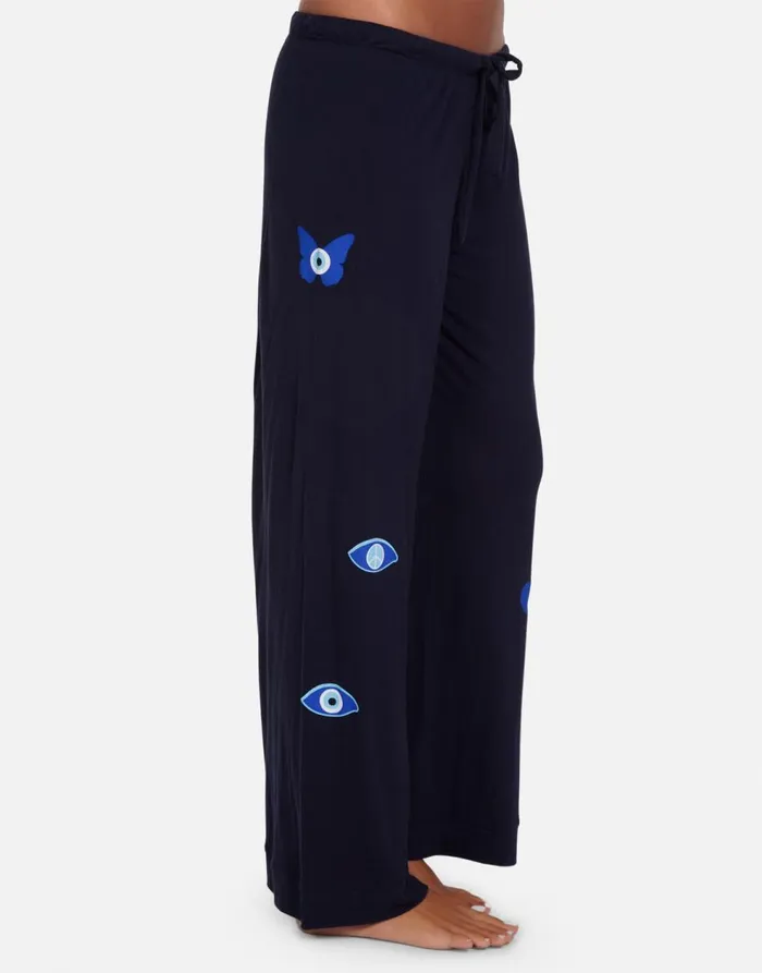 Women039s Waverly Chain Evil Eye Navy Lauren Moshi Short Sleeve