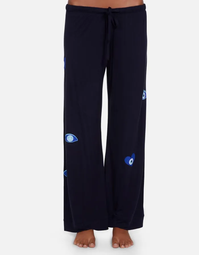 Women039s Waverly Chain Evil Eye Navy Lauren Moshi Short Sleeve