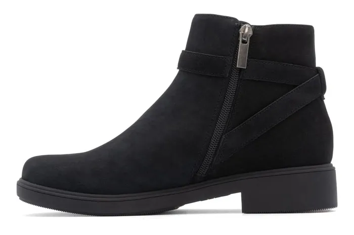 Women ABEO Footwear Boots Compass Buckle Black Nubuck