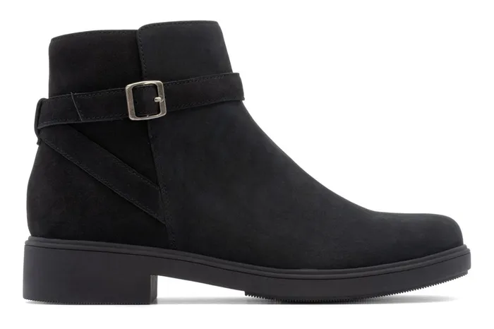 Women ABEO Footwear Boots Compass Buckle Black Nubuck