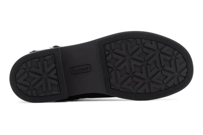 Women ABEO Footwear Boots Compass Buckle Black Nubuck
