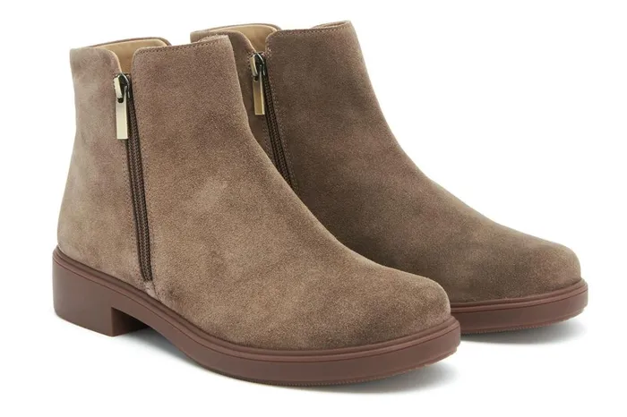 Women ABEO Footwear Boots Compass Zip Dark Taupe