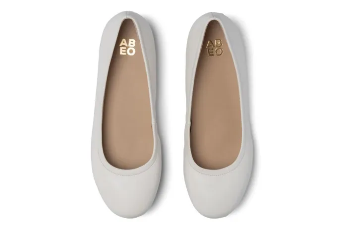 Women ABEO Footwear Dress Promenade Flat White