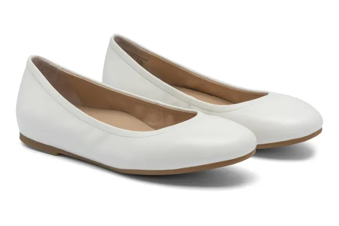 Women ABEO Footwear Dress Promenade Flat White