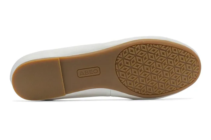 Women ABEO Footwear Dress Promenade Flat White