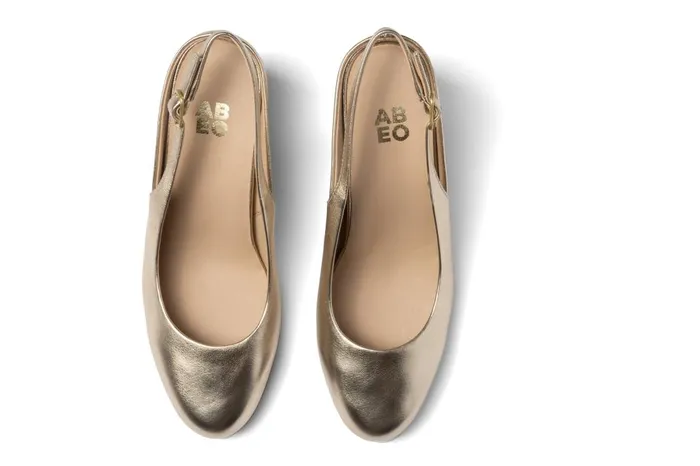 Women ABEO Footwear Dress Tempo Slingback Light Gold
