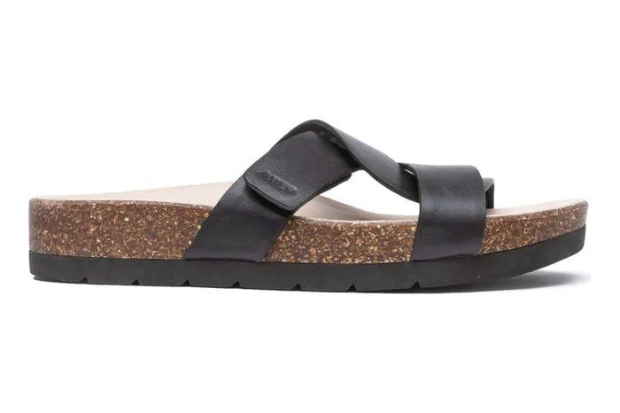 Women ABEO Footwear Sandals Lanai Slide Black Nubuck Women ABEO Footwear Sandals Lanai Slide Black Nubuck