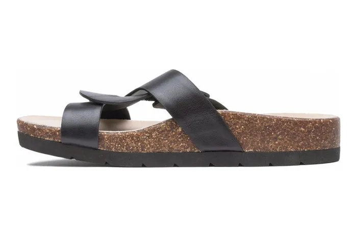 Women ABEO Footwear Sandals Lanai Slide Black Nubuck Women ABEO Footwear Sandals Lanai Slide Black Nubuck