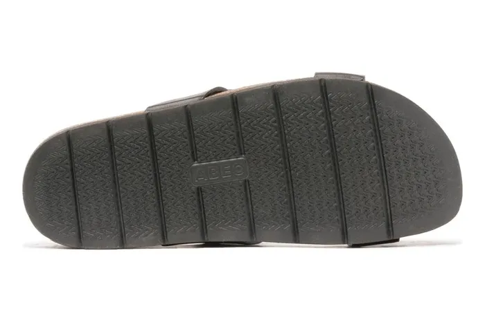 Women ABEO Footwear Sandals Lanai Slide Black Nubuck Women ABEO Footwear Sandals Lanai Slide Black Nubuck