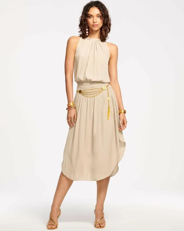 Women Audrey Smocked Midi Dress Cabernet Ramy Brook Dresses Women Audrey Smocked Midi Dress Cabernet Ramy Brook Dresses