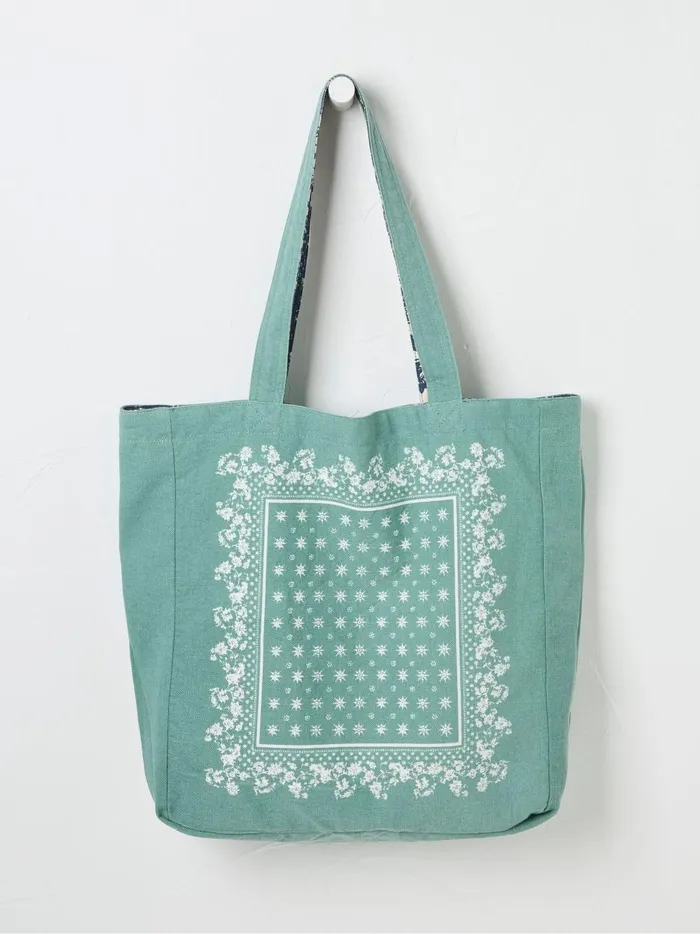 Women Bags and Purses Fat Face Navy Blue Reversible Tote Bag