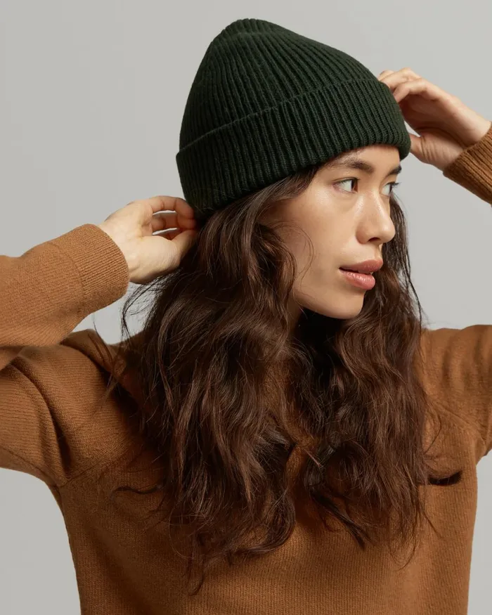 Women Beanies Colorful Standard Merino Wool Beanie Rosewood Mist