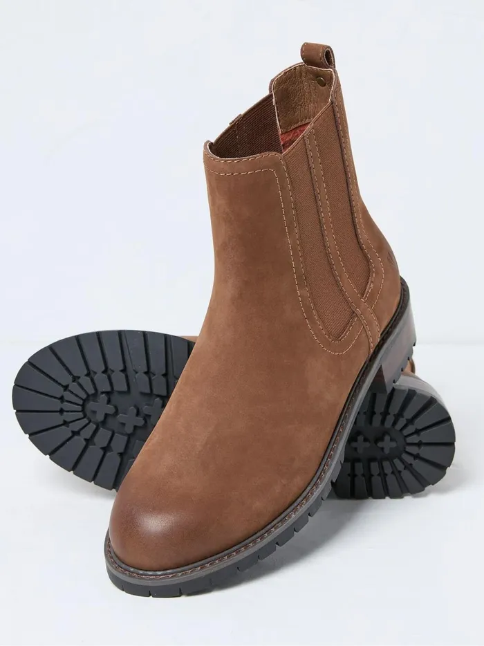 Women Boots Fat Face Everly Brown Chelsea Boots