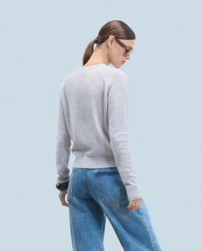 Women Cashmere Sweaters From Future Light Crewneck Sweater Light Heather Gray