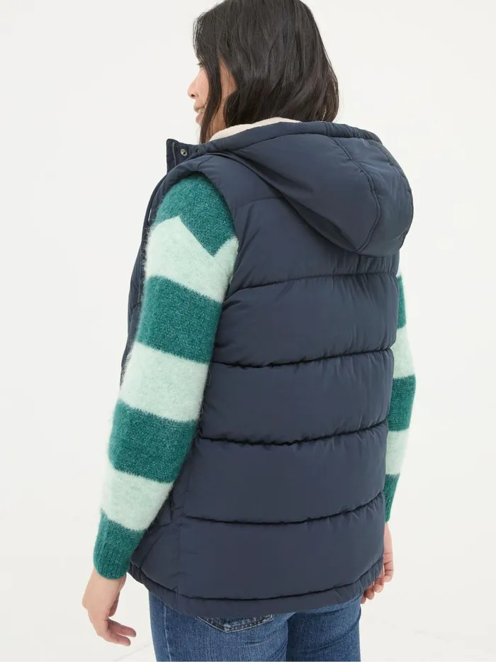 Women Coats and Jackets Fat Face Gem Navy Puffer Gilet