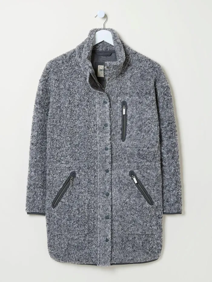 Women Coats and Jackets Fat Face Hadley Grey Fleece Jacket