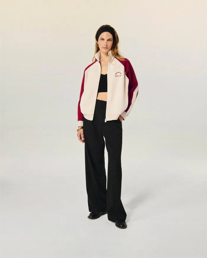 Women Coats and Jackets From Future Zipped Sweatshirt Beige