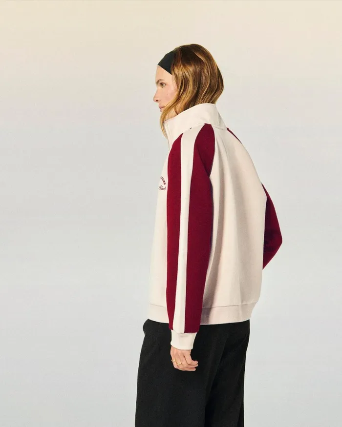 Women Coats and Jackets From Future Zipped Sweatshirt Beige