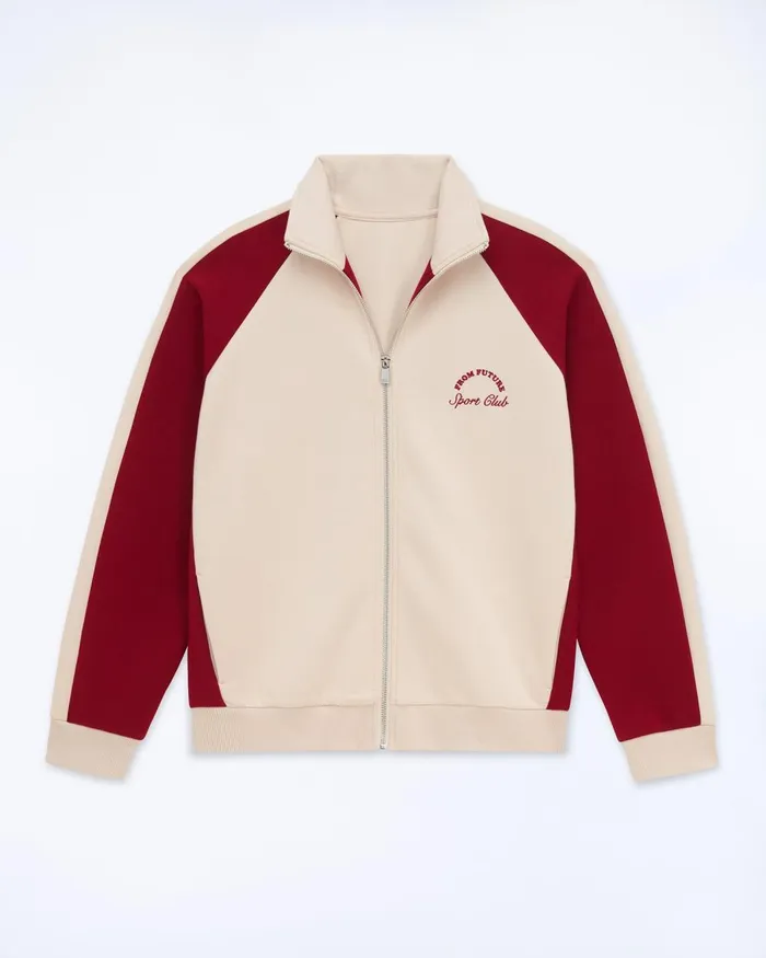 Women Coats and Jackets From Future Zipped Sweatshirt Beige