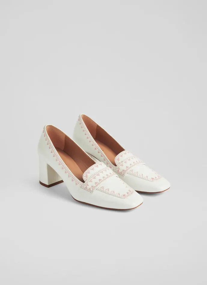 Women Court Shoes LKBennett Holden OffWhite Leather StitchDetail Courts Off White Women Court Shoes LKBennett Holden OffWhite Leather StitchDetail Courts Off White