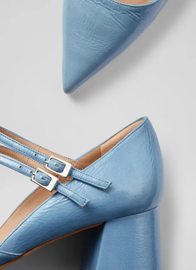 Women Court Shoes LKBennett Savannah Blue Patent Mary Janes Blue Women Court Shoes LKBennett Savannah Blue Patent Mary Janes Blue