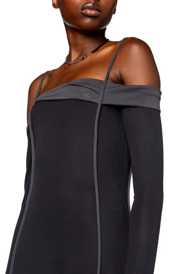 Women DRappy Black Diesel Dresses And Jumpsuits Women DRappy Black Diesel Dresses And Jumpsuits