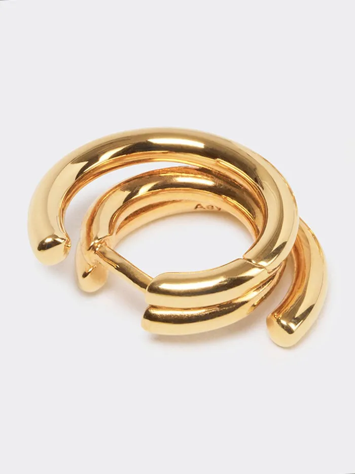 Women Dean 18k GoldPlated Hoop Earrings Aeyde Earrings
