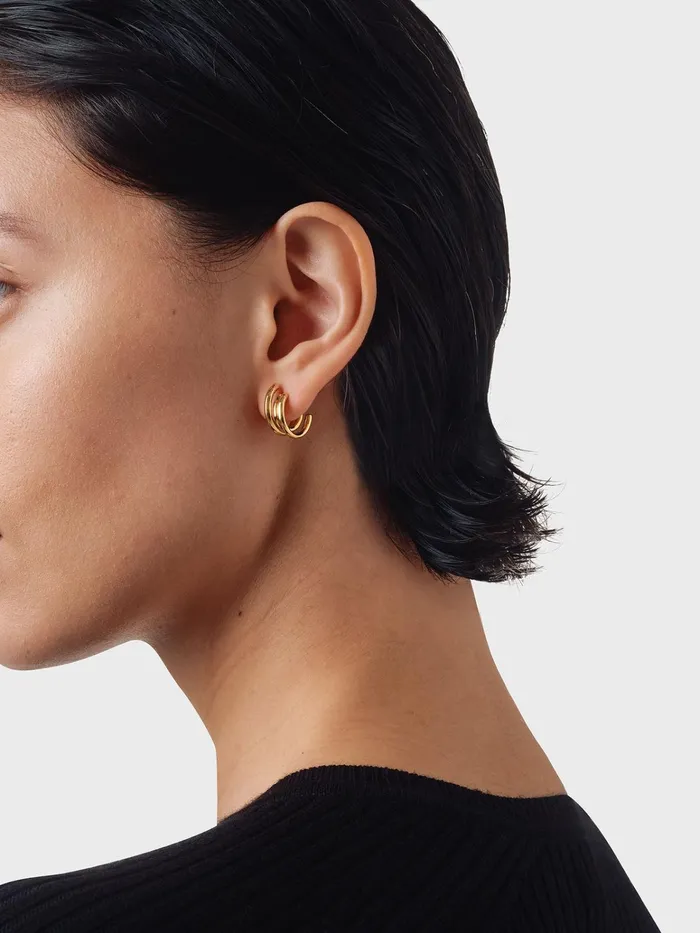 Women Dean 18k GoldPlated Hoop Earrings Aeyde Earrings