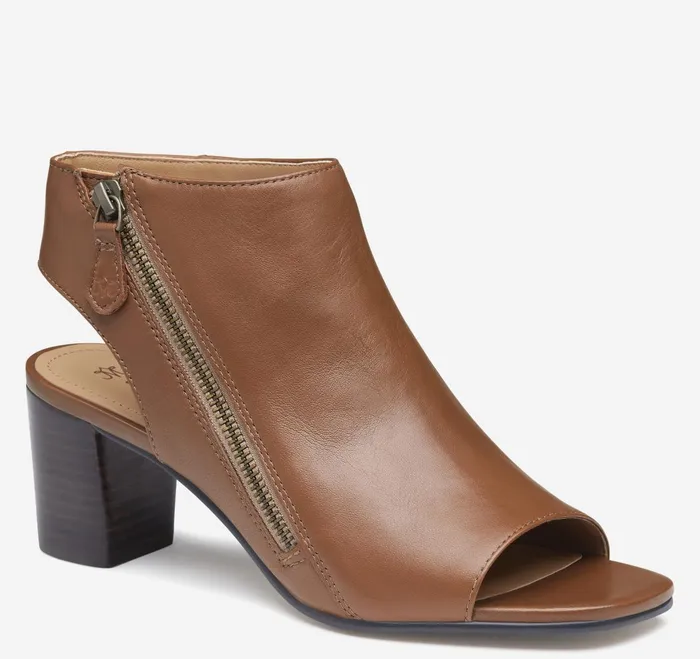 Women Evelyn SideZip Bootie Cognac Glove Leather JohnstonandMurphy Boots and Booties Women Evelyn SideZip Bootie Cognac Glove Leather JohnstonandMurphy Boots and Booties