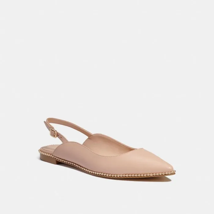 Women Flats and Loafers Coach Vae Skimmer Beechwood