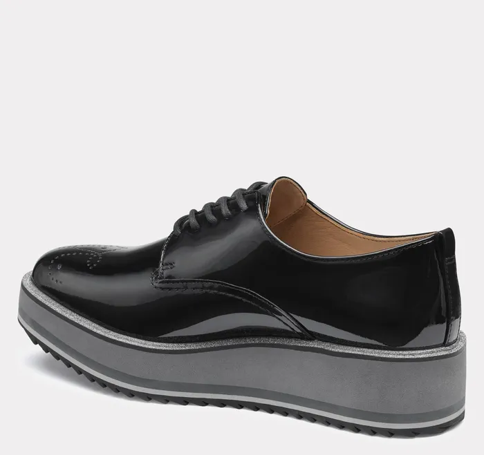 Women Gracelyn Brogue Oxford Black Patent Leather JohnstonandMurphy Mules and Loafers Women Gracelyn Brogue Oxford Black Patent Leather JohnstonandMurphy Mules and Loafers