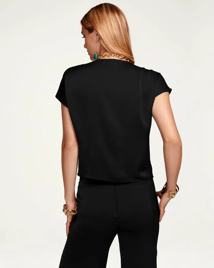 Women Hazel Front Tie Top Black Ramy Brook Tops Women Hazel Front Tie Top Black Ramy Brook Tops