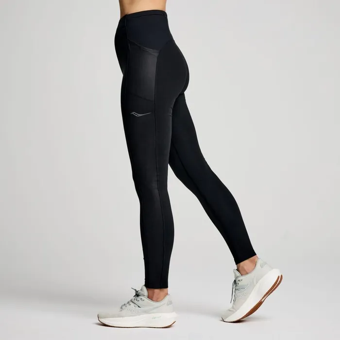 Women Hurricane Tight Black Saucony Bottoms
