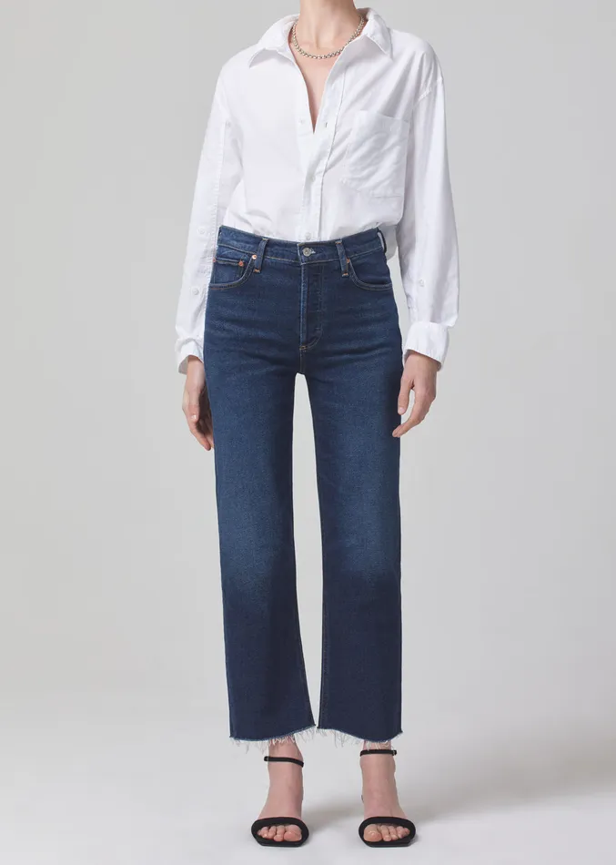 Women Jeans Citizens Of Humanity Florence Wide Straight In Everdeen
