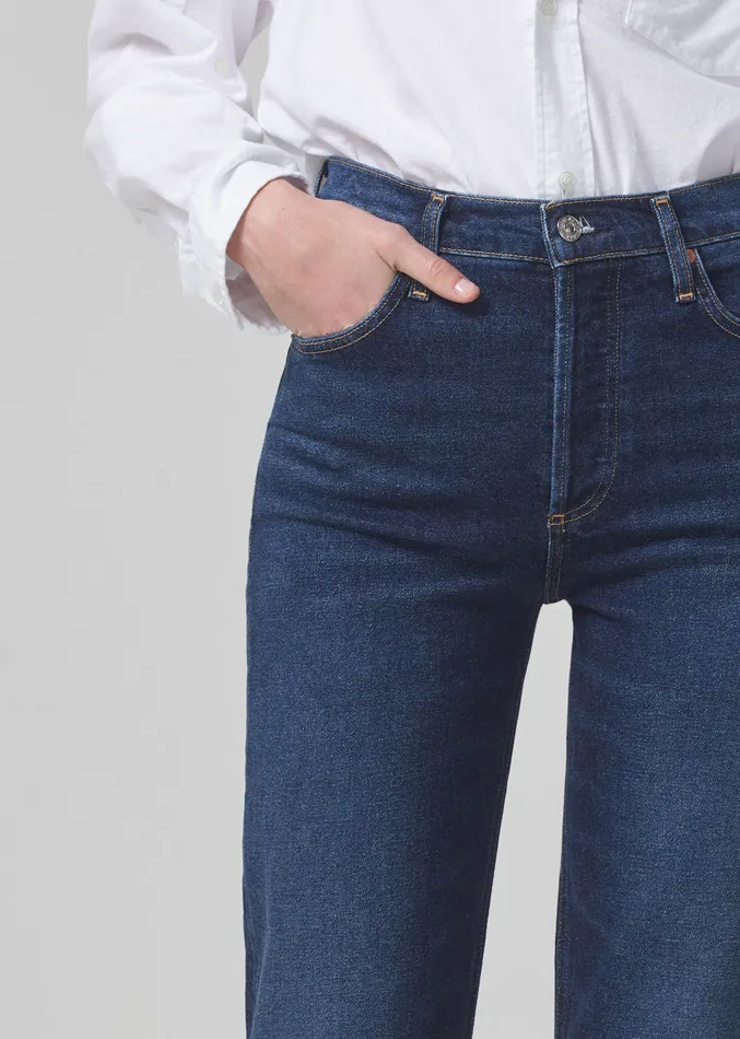 Women Jeans Citizens Of Humanity Florence Wide Straight In Everdeen
