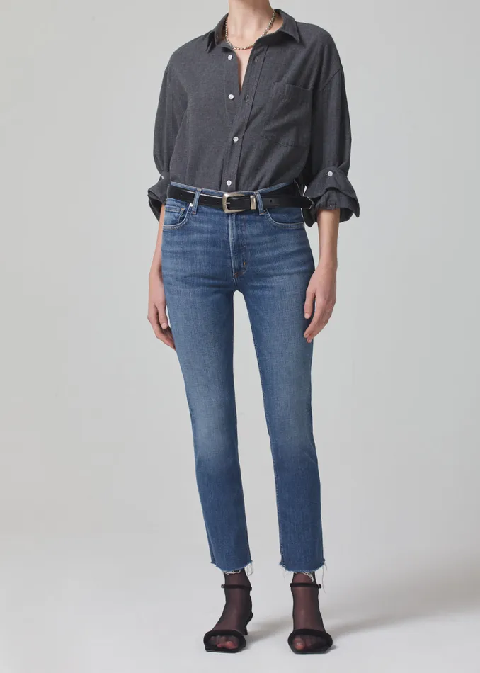 Women Jeans Citizens Of Humanity Isola Straight Crop In Lawless