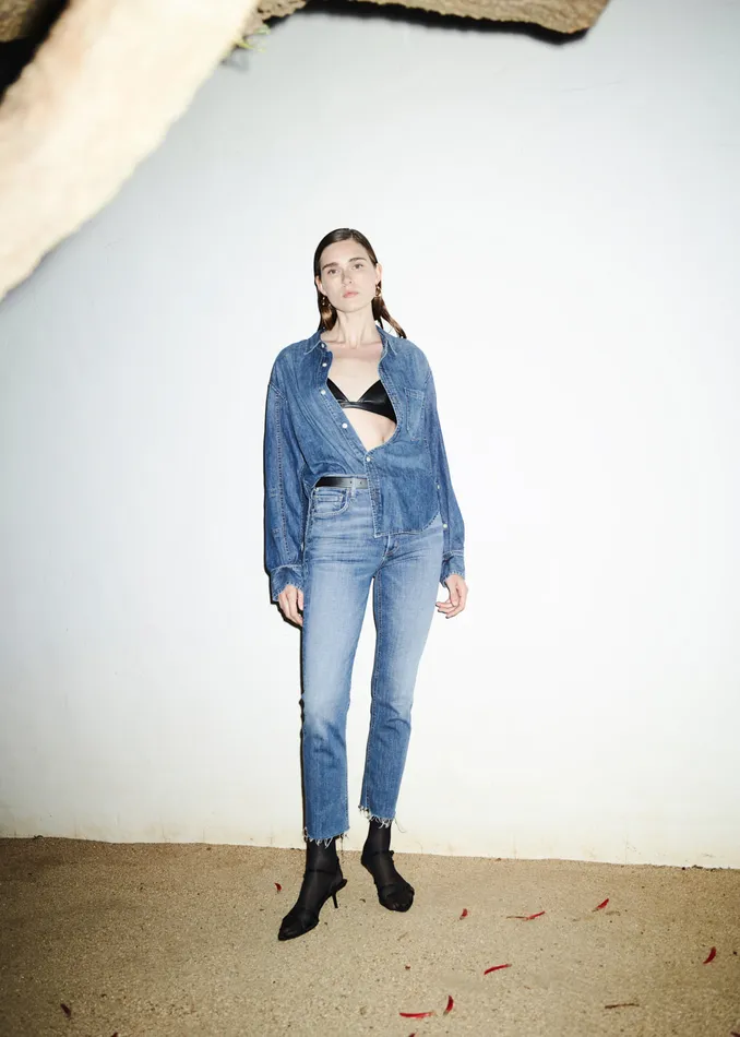 Women Jeans Citizens Of Humanity Isola Straight Crop In Lawless
