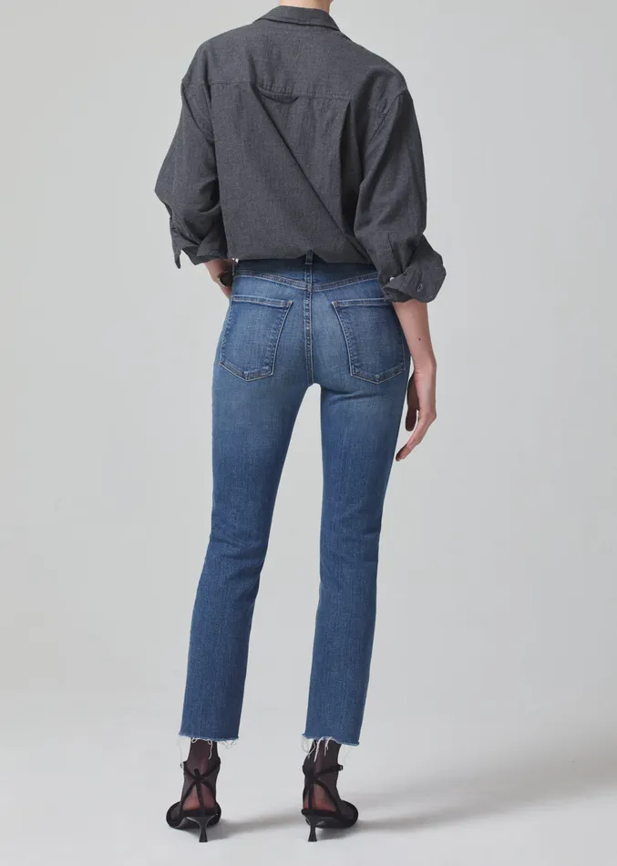 Women Jeans Citizens Of Humanity Isola Straight Crop In Lawless