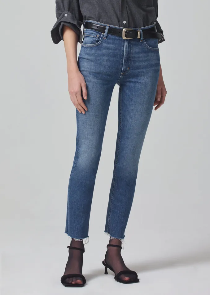 Women Jeans Citizens Of Humanity Isola Straight Crop In Lawless