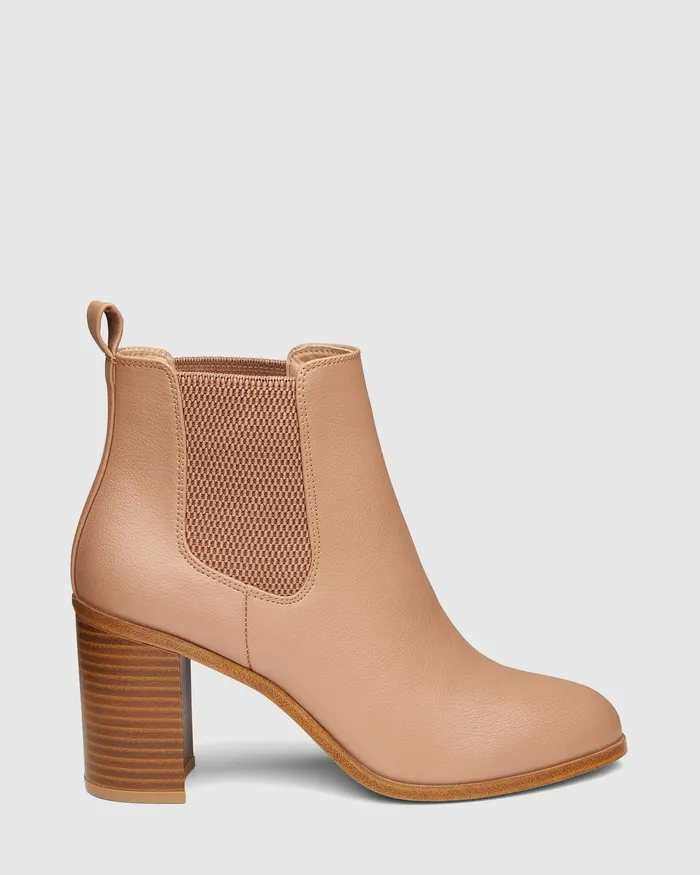 Women KRISTEENIE Nude Ankle Boots Chelsea Boots NOVO Shoes