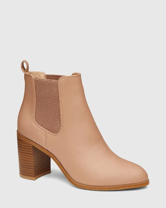 Women KRISTEENIE Nude Ankle Boots Chelsea Boots NOVO Shoes